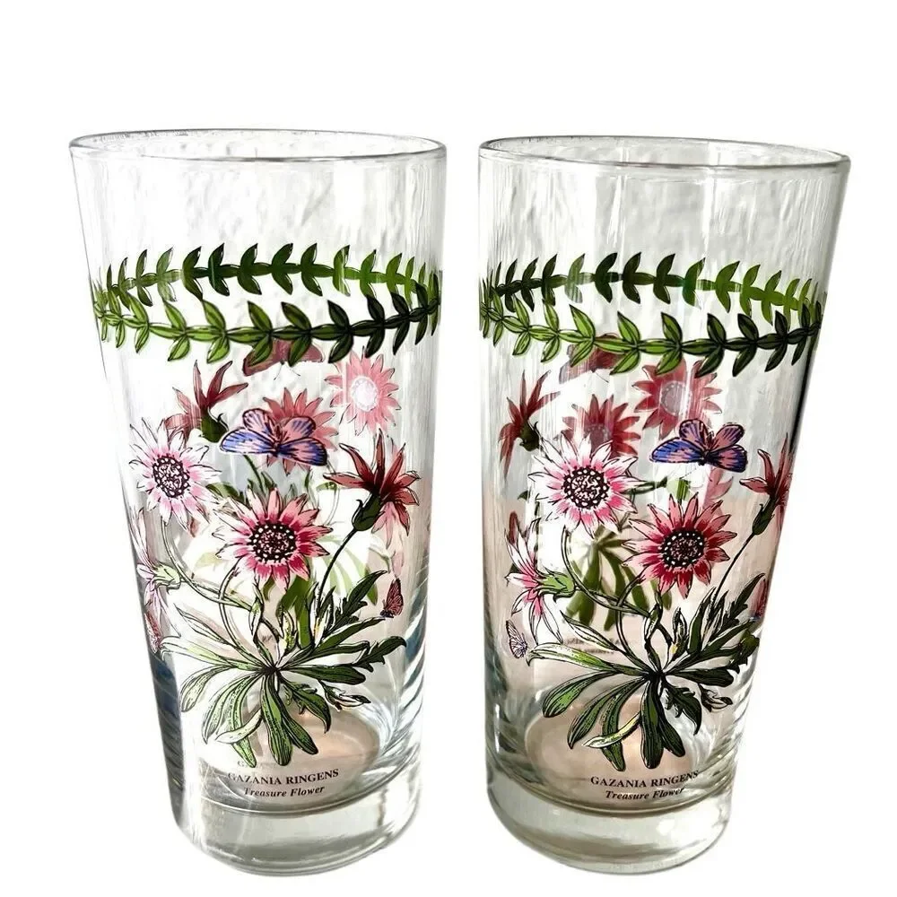 Set of Two 16 Oz Glassware Tumbler Botanic Garden by Portmeirion Glasses